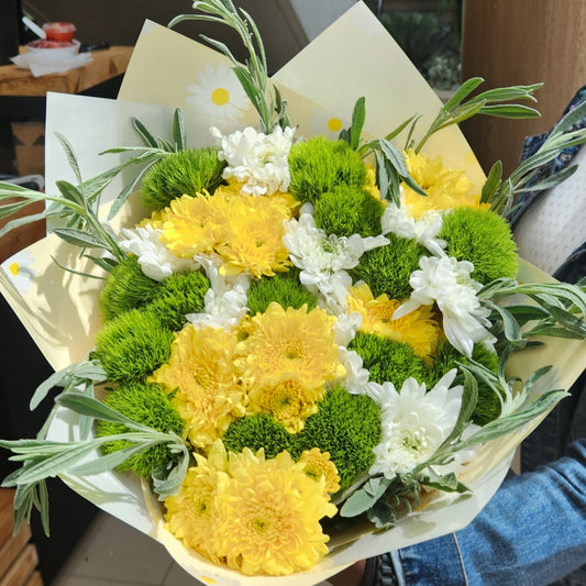 VeryKenyan Bouquet of yellow and green flowers